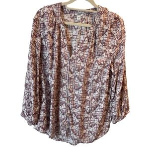 Sonoma Women’s Casual Top in Mauve with Buttons Size L